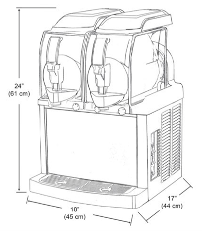 Crathco SP 2 Double 1.3-Gallon Granita / Frozen Beverage Dispenser - Image 2
