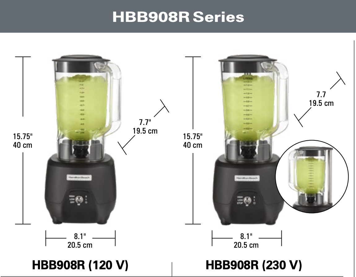 Hamilton Beach HBB908R Commercial Bar Blender - Image 2