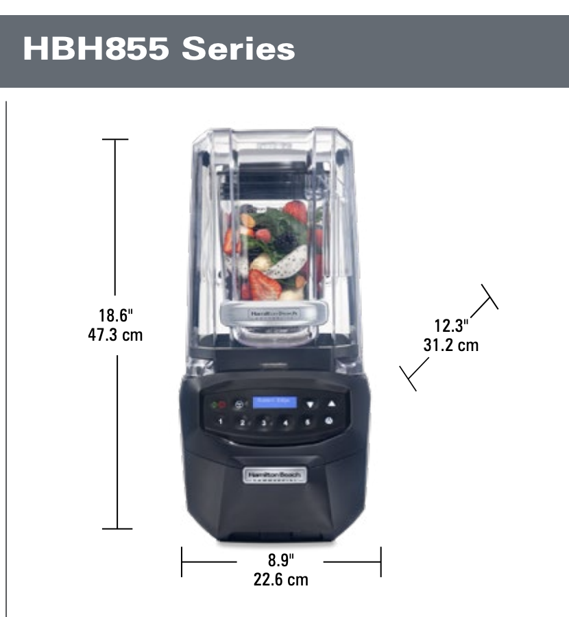 Hamilton Beach HBH855 Summit Edge Commercial Bar Blender - Image 2