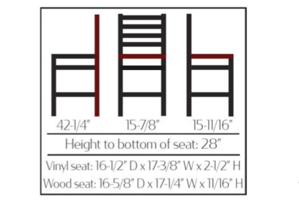 Oak Street Clear Coat Ladderback Chair (SL135C-1-PLAIN) - Image 2