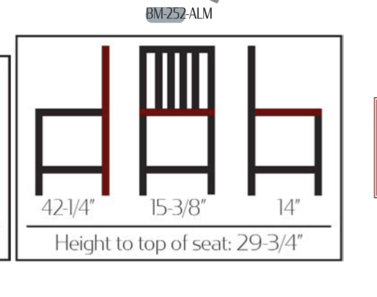 Oak Street Navy Barstool (BM-252-ALM) - Image 2