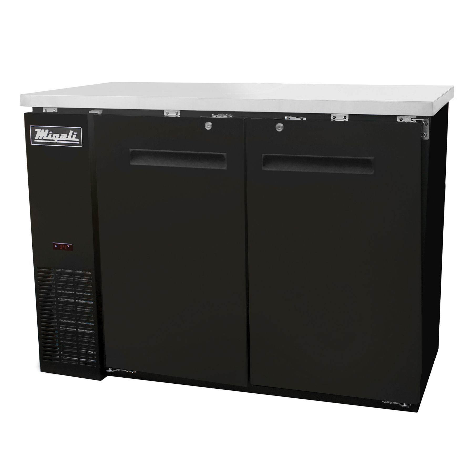 48″ Solid Door Back Bar Refrigerator Migali