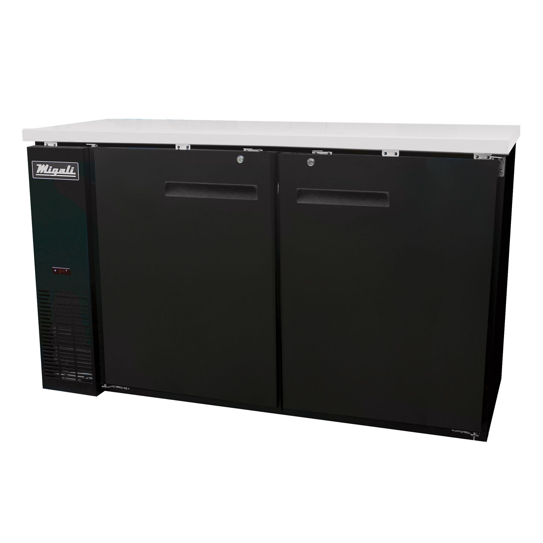 60″ Solid Door Back Bar Refrigerator Migali