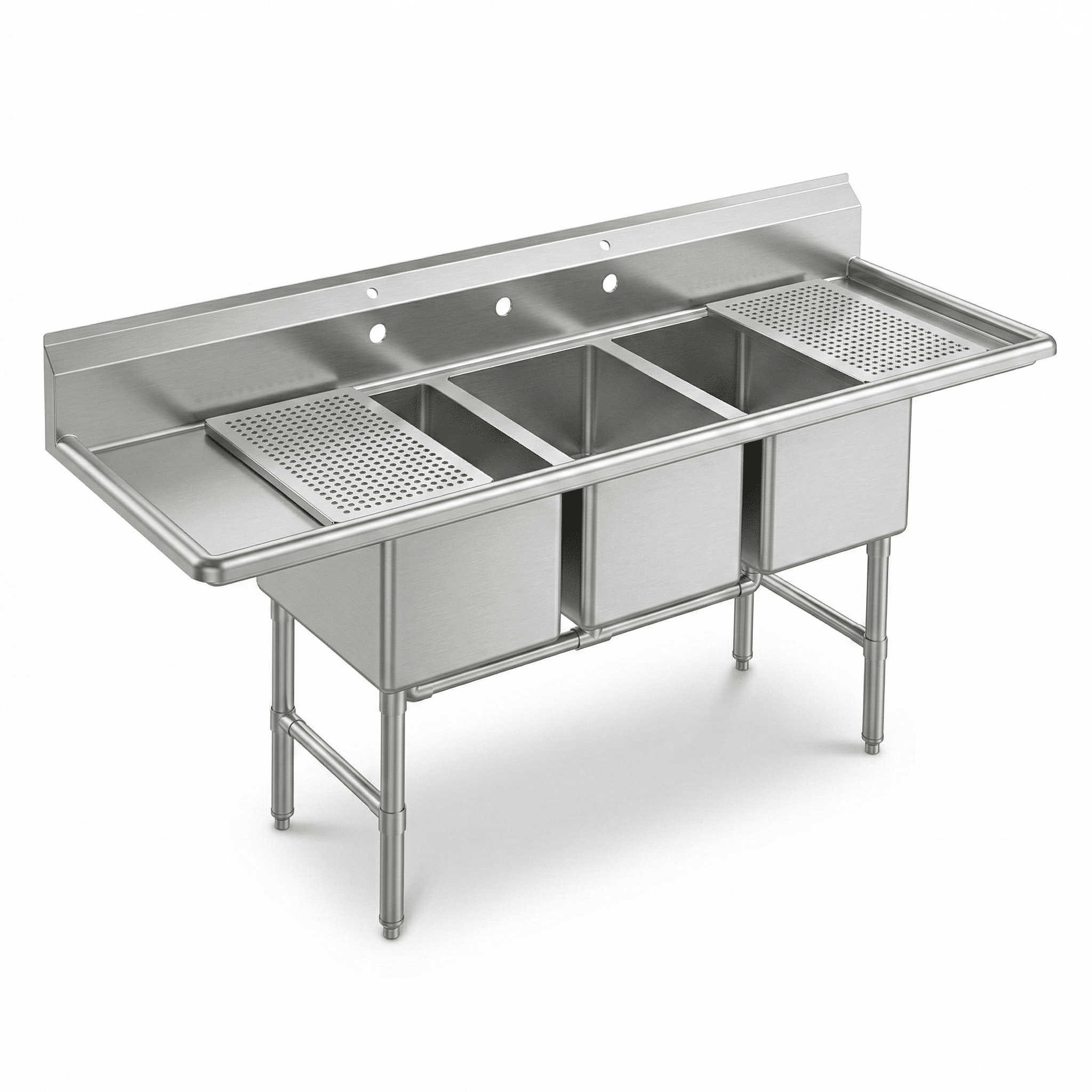 John Boos 3-Compartment Underbar Sink