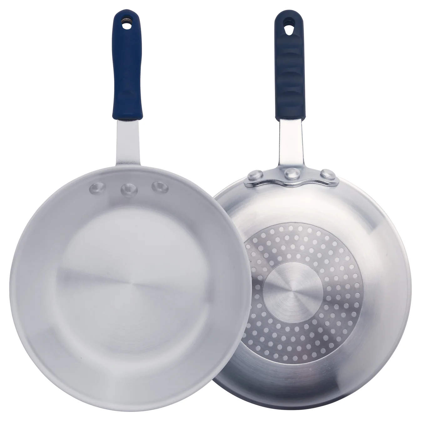 Winco Natural Finish Induction Ready Aluminum Fry Pans