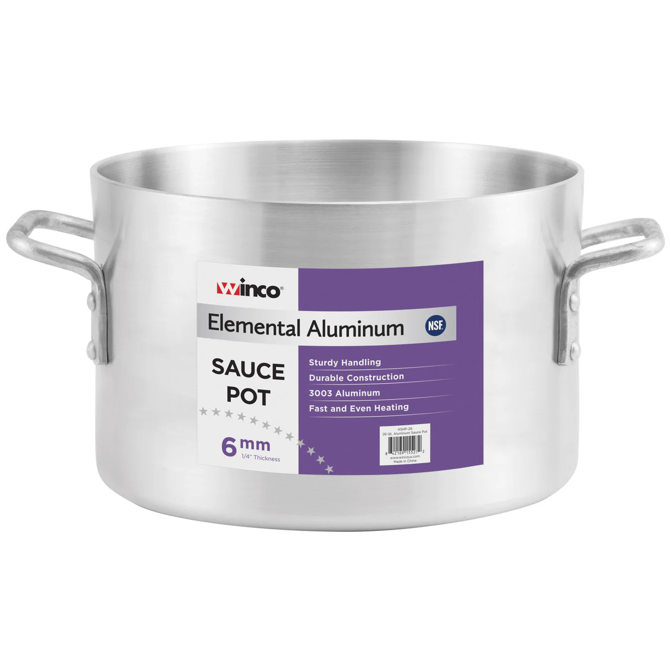 Winco Elemental™ Extra-Heavyweight Aluminum Sauce Pots