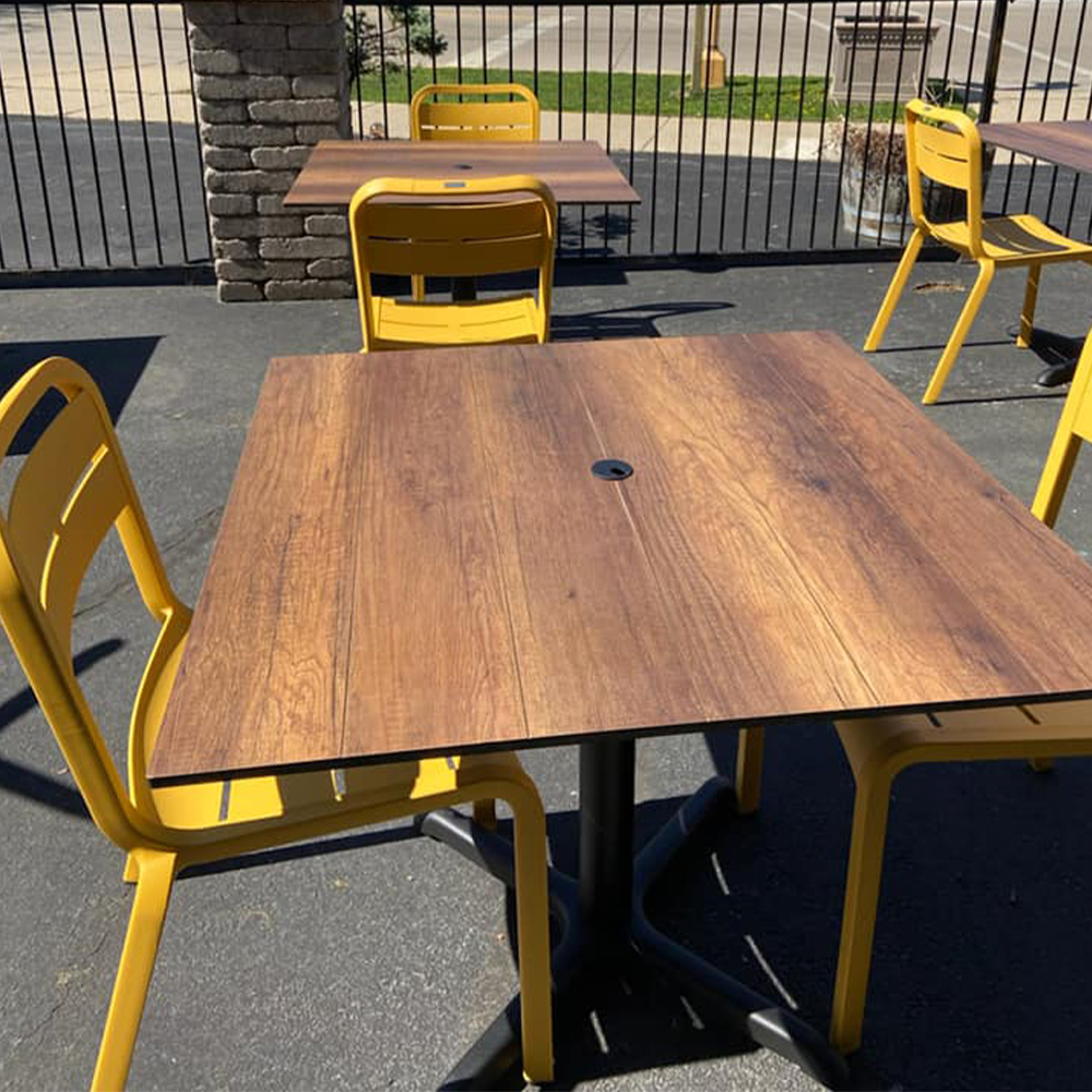 COMPCOR Quick Ship Indoor/Outdoor Table Top - Knotty Oak - Image 2