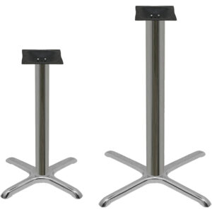 Chrome Plated Stamped Steel Cross Table Base