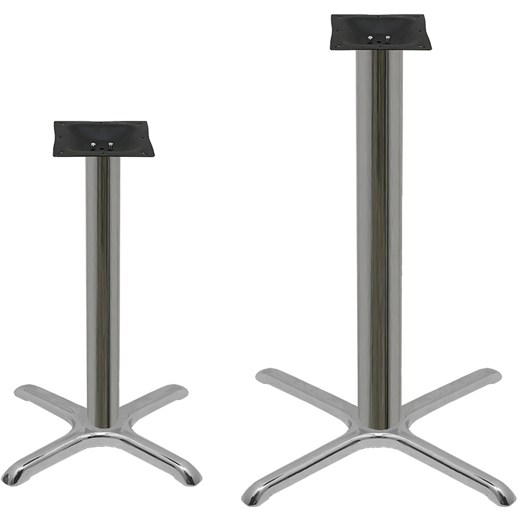 Chrome Plated Stamped Steel Cross Table Base