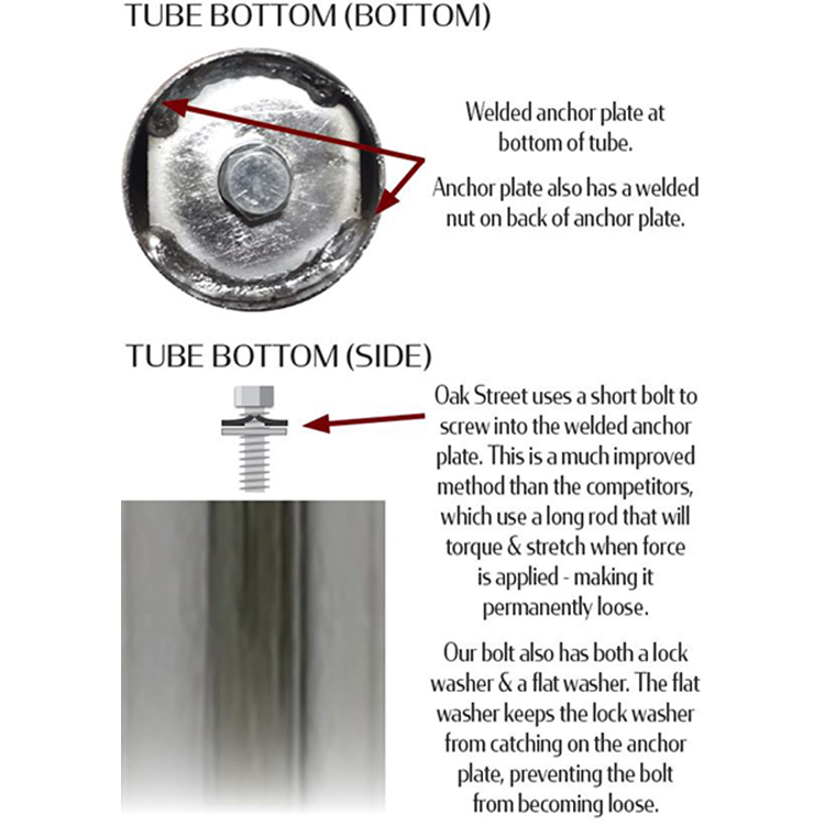 Chrome Plated Stamped Steel 'T' Table Base - Image 3