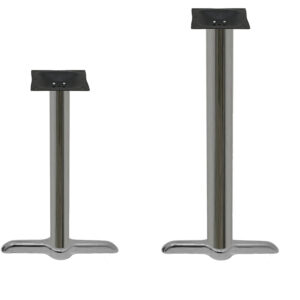 Chrome Plated Stamped Steel 'T' Table Base