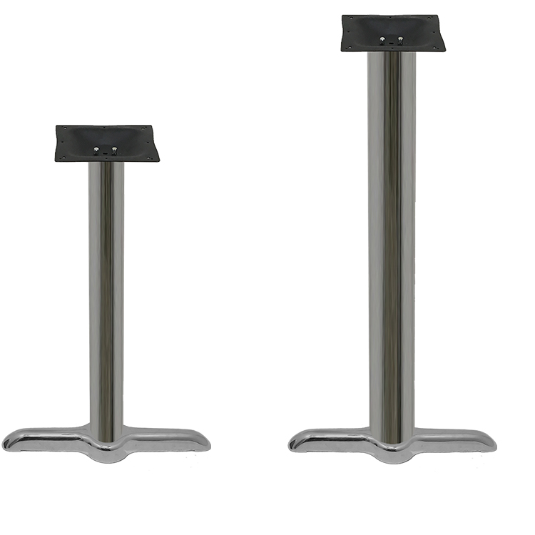 Chrome Plated Stamped Steel 'T' Table Base