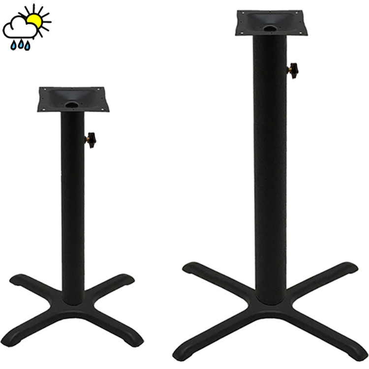 DURAFINISH Outdoor Stamped Steel Cross Table Bases
