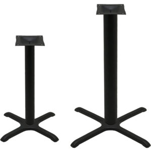 Black Stamped Steel Cross Table Bases