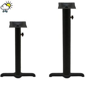 DURAFINISH Outdoor Stamped Steel 'T' Table Bases
