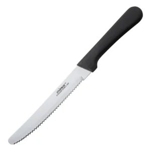 Winco K-50P Plastic Handle Steak Knife, Round Tip, 5" Blade
