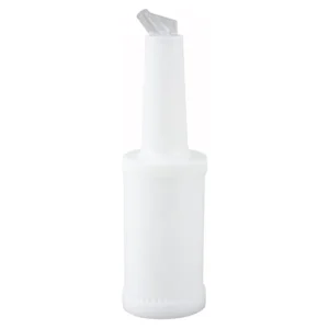 Winco PPB-2W Liquor & Juice Pour Bottle, 2 Qt, White