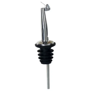 Winco PPM-4C Stainless Steel Pourer, Tapered Spout with Hinged Cap, Med/Fast Flow