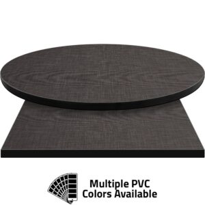 PVC Edge Manufactured Table Top - 1.25" Pinnacle Graphite Linen
