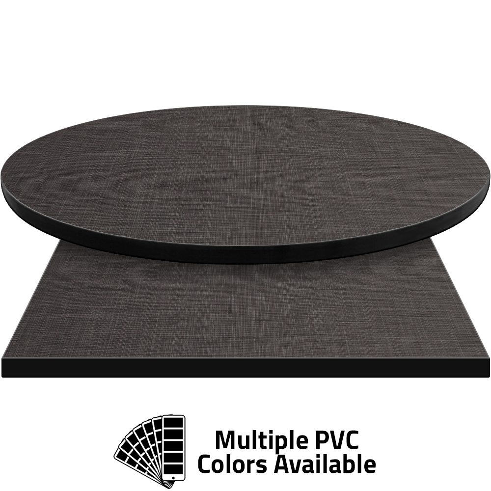PVC Edge Manufactured Table Top - 1.25" Pinnacle Graphite Linen