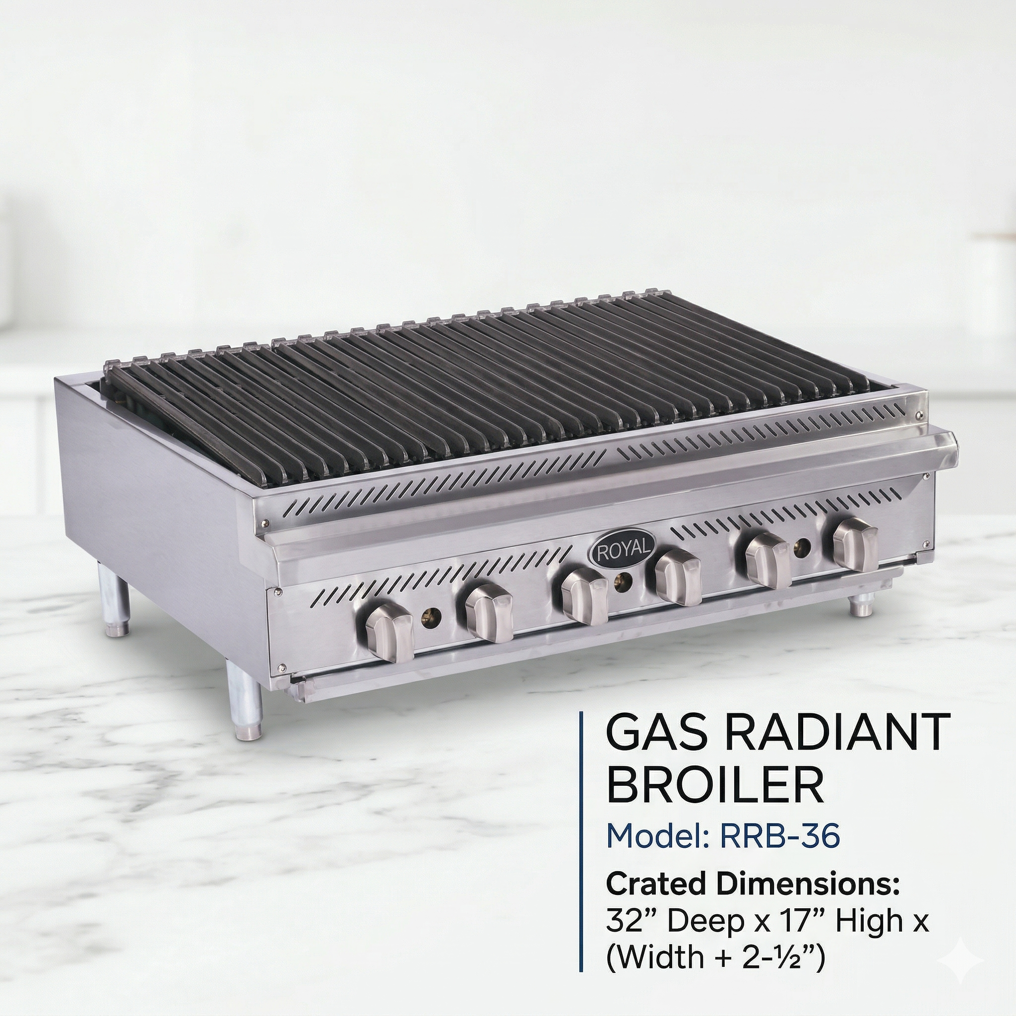 Royal Heavy Duty & Snack Radiant Gas Broilers - RRB & RSRB Series