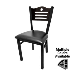 Oak Street Manufacturing SL2150-SH Shoreline Wood Back Chair with Black Frame