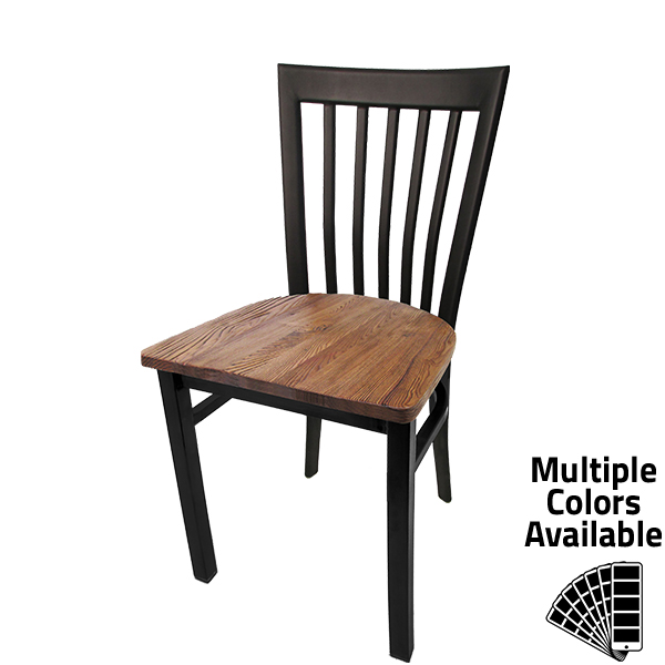 WC102 Verticalback Chair with Solid Wood Frame