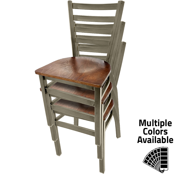 ST2160-CCS Stackable Clear Coat Ladderback Chair