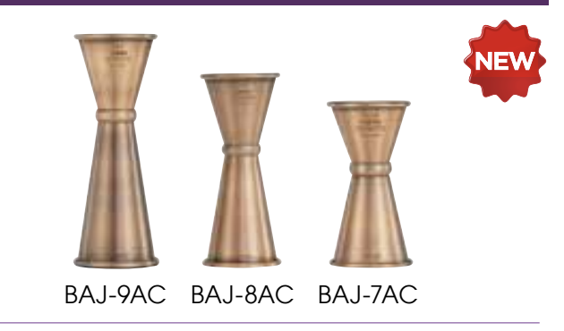 Winco BAJ-9AC Antique Copper Jigger, 1 oz & 2 oz - Image 3