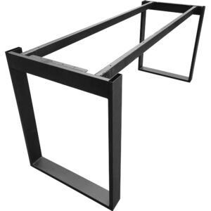 Community Table Base with Square Frame - Black