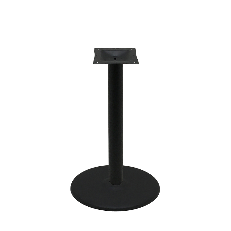 Table Base with 22" Disc - Black Stamped Steel