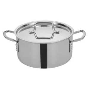 Winco Tri-Gen Tri-Ply Stainless Steel Stock Pots with Covers
