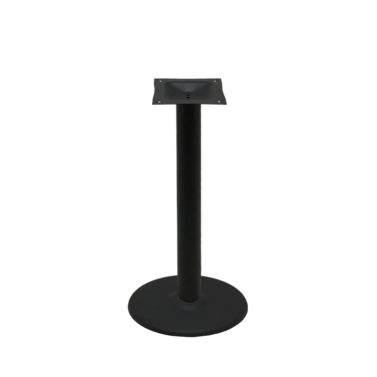 Table Base with 18" Disc - Black Stamped Steel