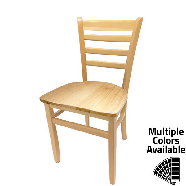 WC101 Ladderback Chair with Solid Wood Frame