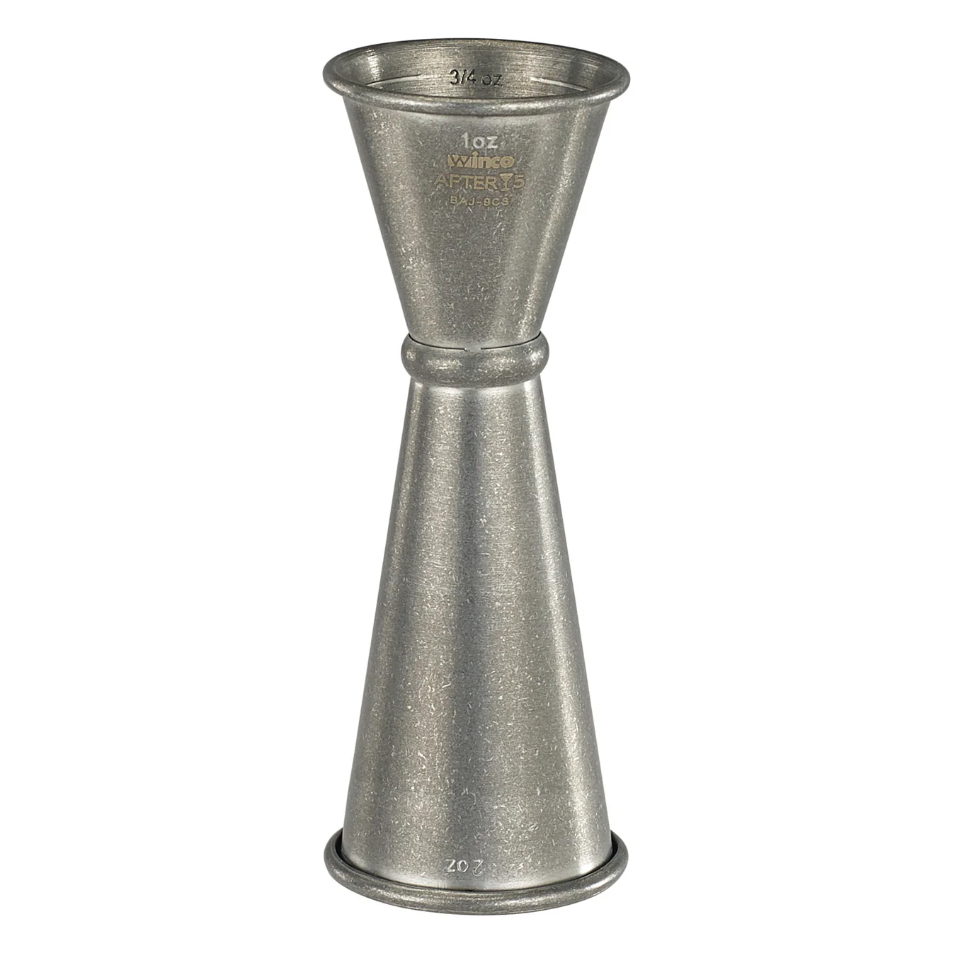 Winco BAJ-9CS Crafted Steel Jigger, 1 oz & 2 oz