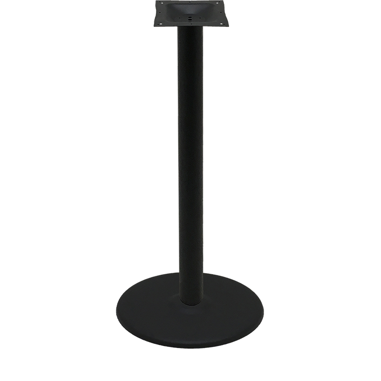 Table Base with 22" Disc - Black Stamped Steel - Image 2