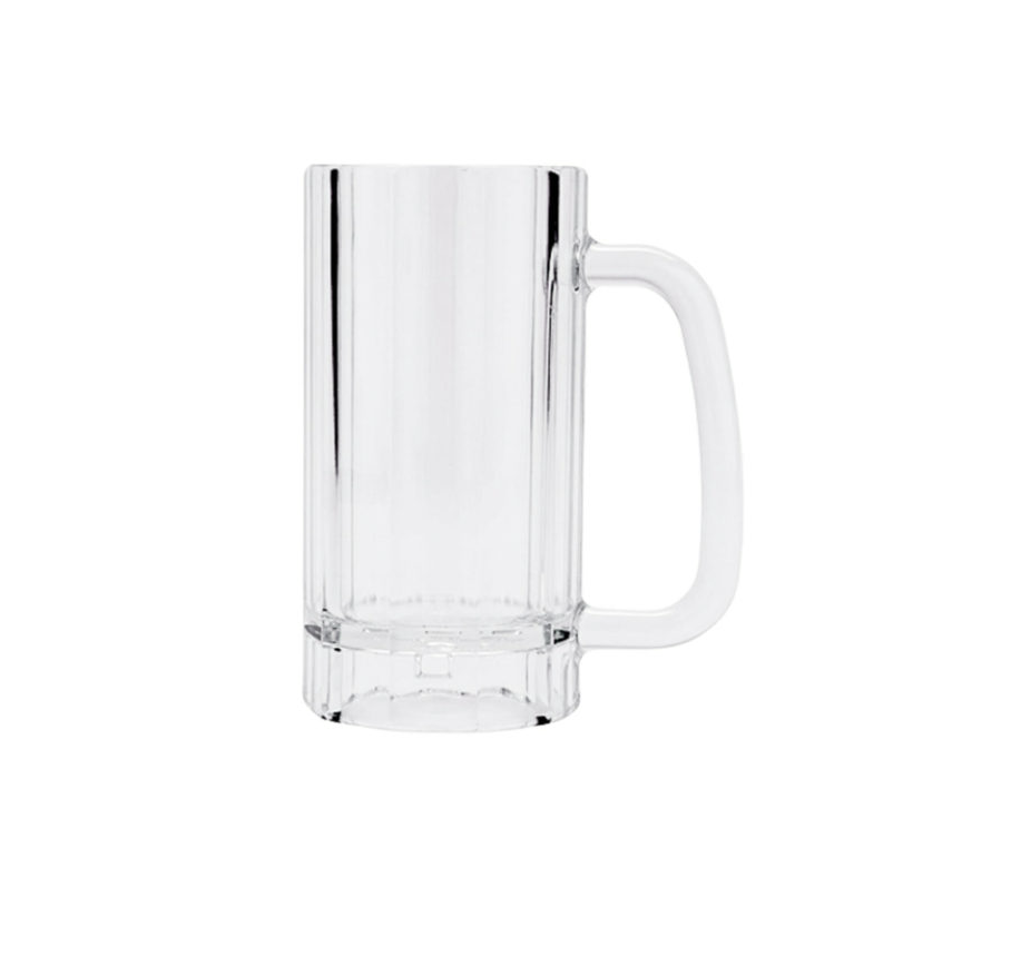 Vertical Fluted Clear Beer Mug