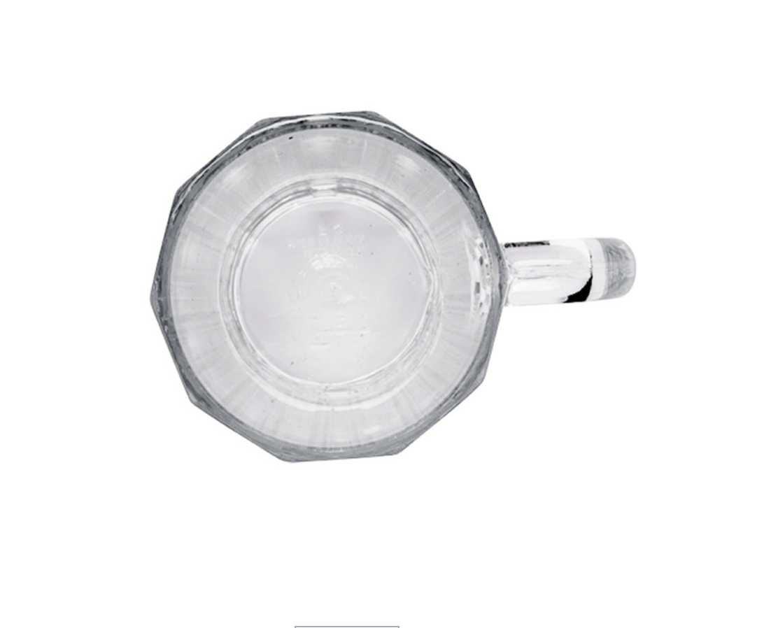 Vertical Fluted Clear Beer Mug - Image 3