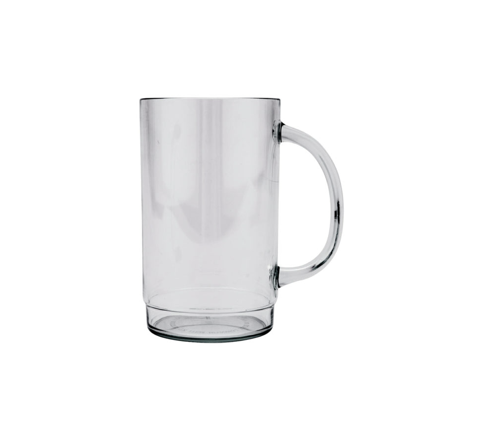 Classic Paneled Base Clear Beer Mug