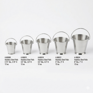 Stainless Steel Serving Pail with Handle