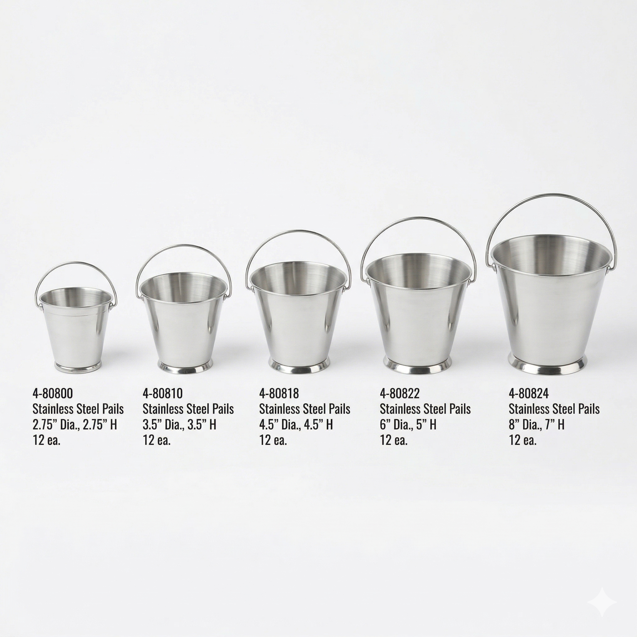 Stainless Steel Serving Pail with Handle