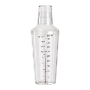 Winco BS-16PC Clear Plastic Bar Shaker, 16 oz