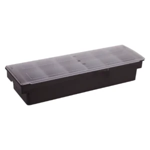 Winco CCH-6 Black Plastic Condiment Holder, 6 Compartments, NSF