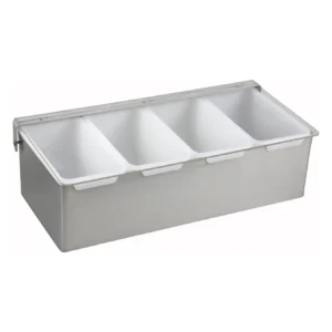 Winco CDP-4 Stainless Steel Condiment Holder, 4 Compartments