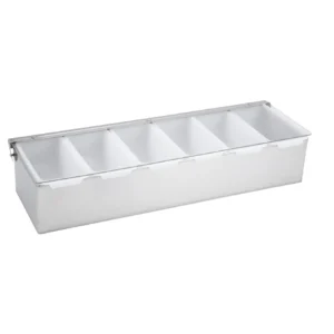Winco CDP-6 Stainless Steel Condiment Holder, 6 Compartments