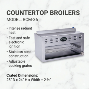 Royal Commercial Gas Cheesemelter Broiler - RCM Series