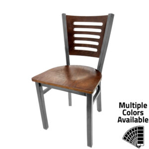 Oak Street Manufacturing SL2150CCS-5 5 Line Wood Back Chair with Clear Coat Frame