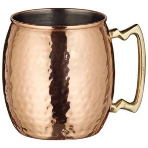 Winco CMM-20H Copper-Plated Moscow Mule Mug, 20 oz, Hammered
