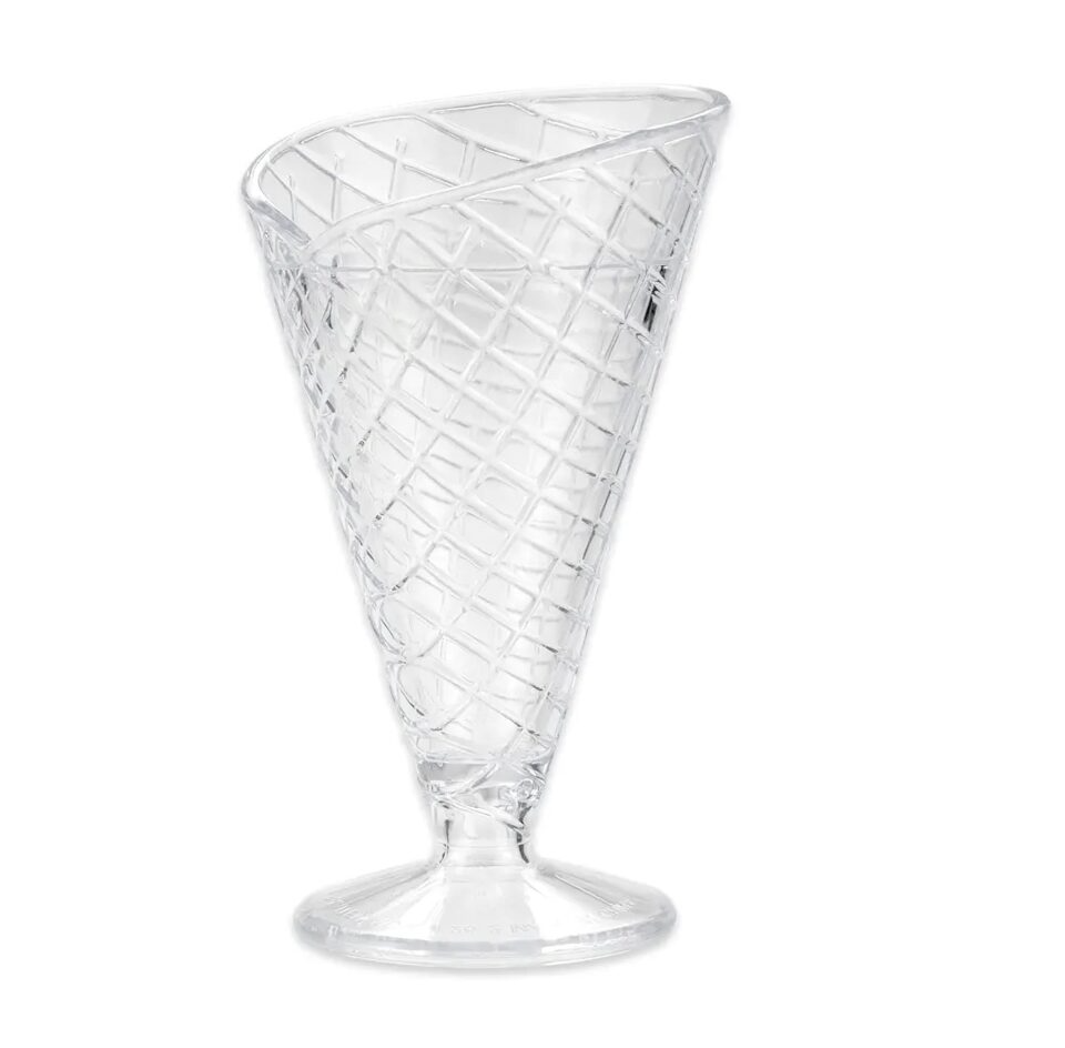Dessert Time Clear Waffle Cone Dessert Cup