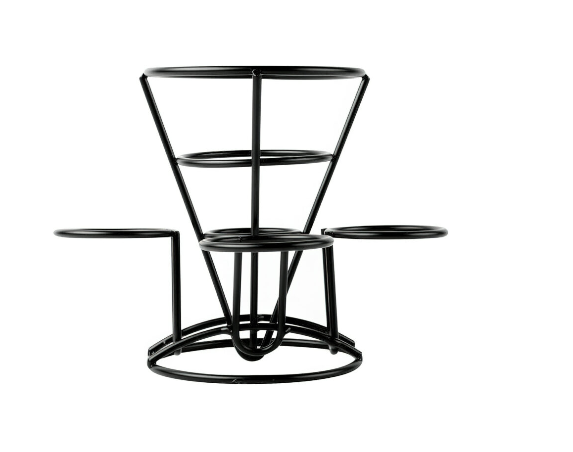 Wire Fry Cone with Built-In Ramekin Holders - Image 5
